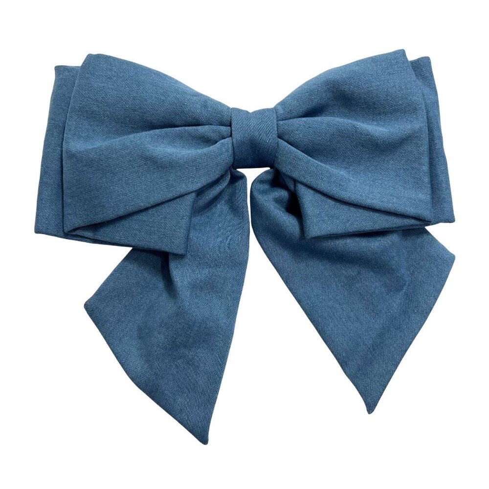 OLA. Noeud Court bow in Denim Blue